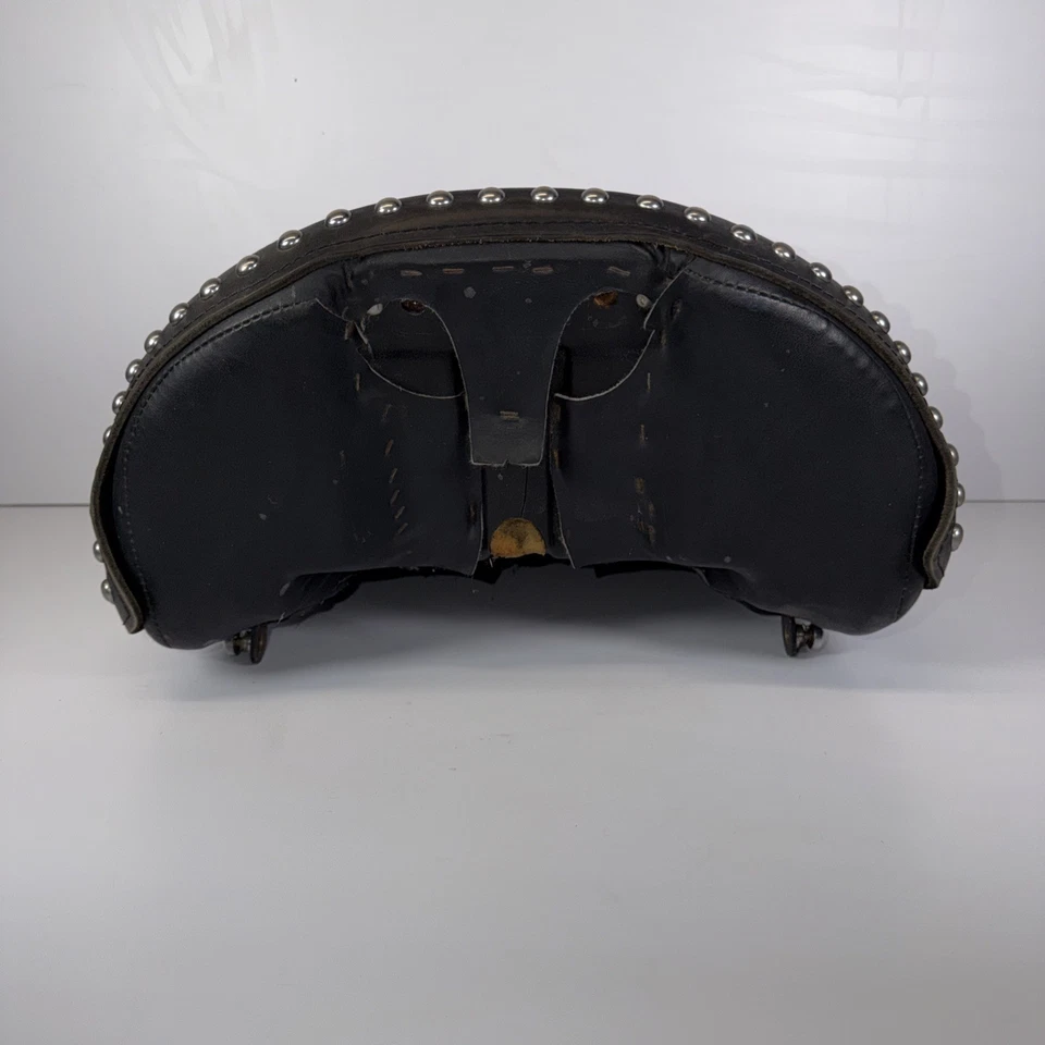 Asiento Harley Davidson Fat Boy 1999 OEM cuero tachonado solo FLSTF Foto 4 de 4