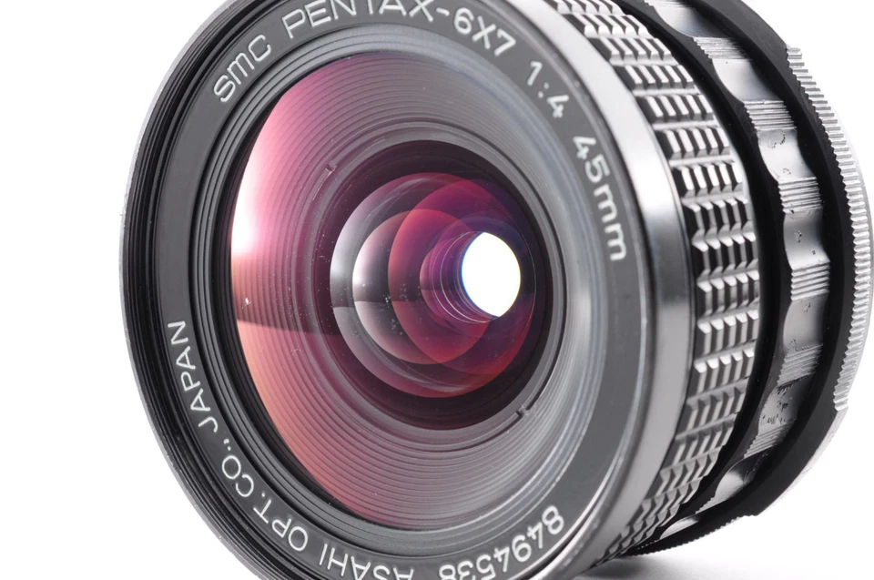 **Exc+5** SMC Pentax 6x7 45mm f/4 Weitwinkelobjektiv + Kappe für 6x7 67 67II aus JPN - Bild 2 von 4