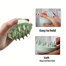Silicone Shampoo Brush Scalp Massager Hair Washing Shower Bath Comb Tool