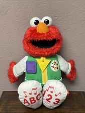 Talking Elmo ABC 123 Ready For School Sesame Street Plush Singing WORKS 2011