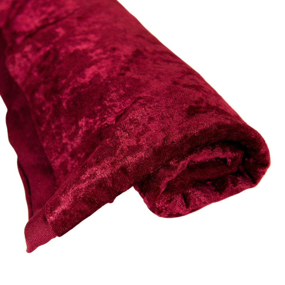 Maroon Red Velour Fabric Velvety Plush Stretch Knit Apparel Material Remnant - Image 4 of 4