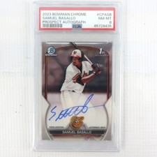 SAMUEL BASALLO 2023 Bowman Chrome PSA 8 AUTO Prospect AUTOGRAPH NM-MT Orioles