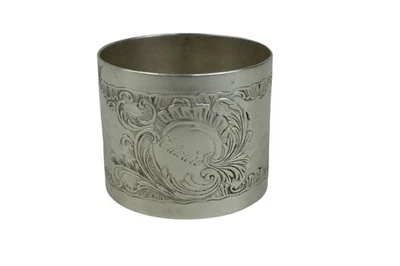 #536 Serviettenring gestempelt versilbert Monogrammiert Eduard, 4,5cm - Bild 1 von 3
