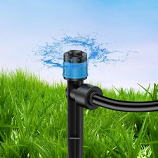 30 Pcs Push-To-Fit Drip Irrigation Emitters with Adjustable 360 Degree Water Flo