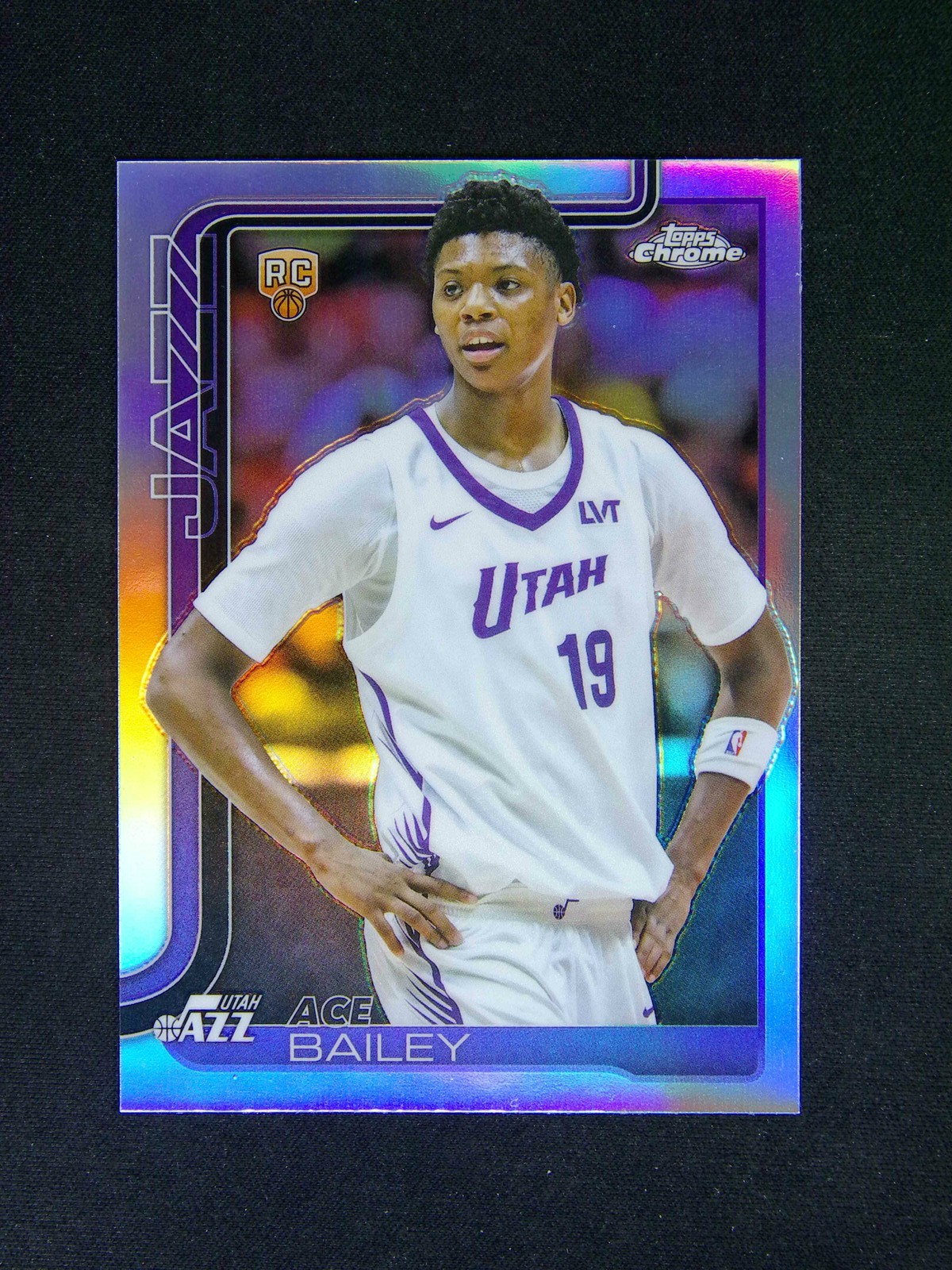 2025-26 Topps Chrome Ace Bailey #255 RC Rookie Refractor