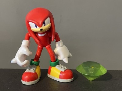 Sonic The Hedgehog Knuckles 4'' Actionfigur mit grünem Chaos Emerald Jakks