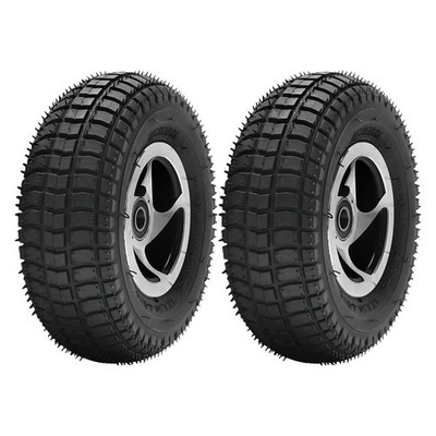 2pcs 9x3.50-4 Front Wheel Tire Rim 15mm 9 Inch Wheelchair Wheel Mobility Scooter