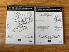 STAMPIN UP GOOD MORNING MAGNOLIA STAMP SET, EMBOSSING FOLDER & DIES Complete Set