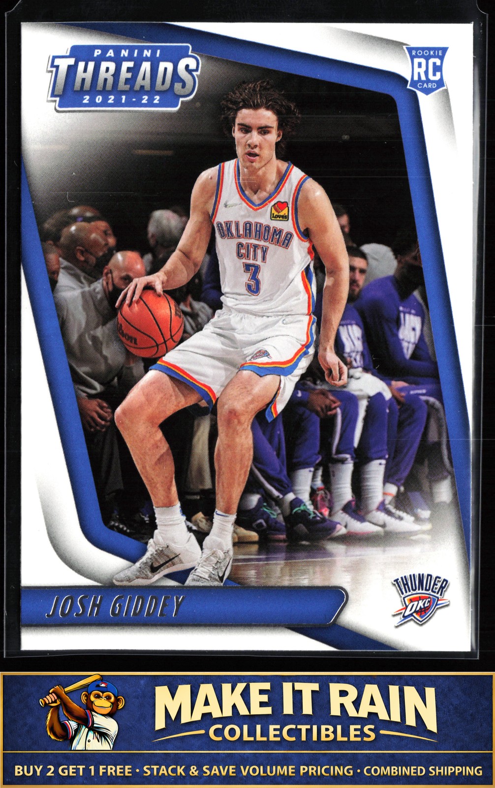 Josh Giddey 2021-22 Panini Chronicles #87 Oklahoma City Thunder Rookie RC