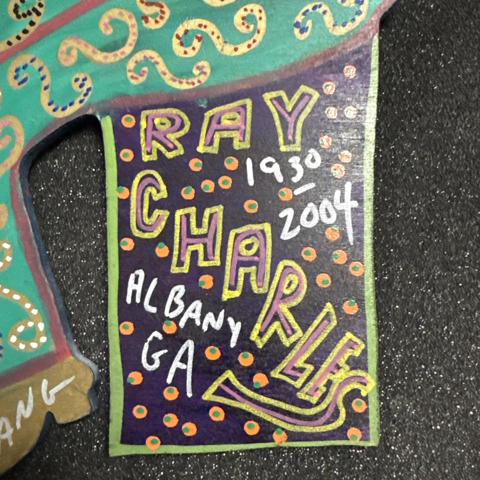 Miz THANG Southern Folk Art Sculpture Cut Out of RAY CHARLES! - Image 4 of 4