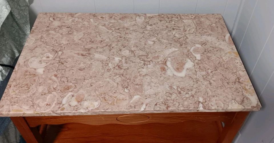 Mesa de mármore rosa francês - Imagem 4 de 4