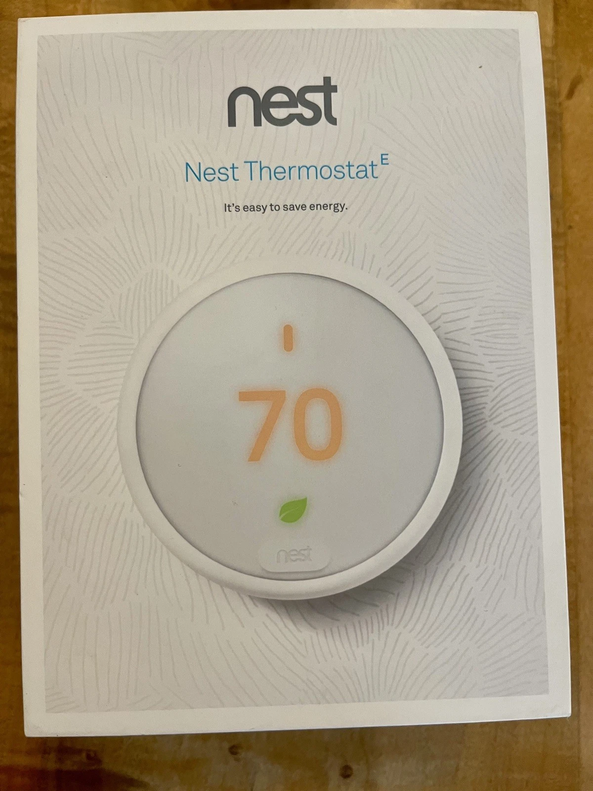 Google Nest Thermostat E Programmable Smart White T4000ES New Open Box