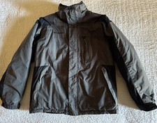 EUC Columbia Boys Gray/black Warm Winter Coat Puffer Jacket Sz 14/16 L Large
