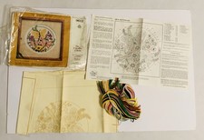 VTG The Creative Circle 0612 Needlepoint OPENED Kit 13"X13" Butterflies