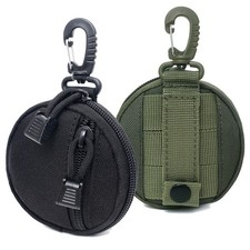 EDC Pouch Tactical Round Zipper Bag Coin Purse Key Change Wallet Headset Pack