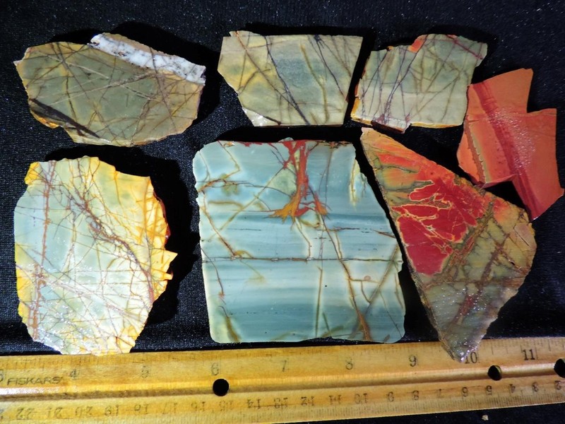 7 SLABS, 9.7 OUNCES, OF CHERRY CREEK JASPER, CHINA