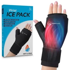 Wrist Ice Pack Wrap - Hot & Cold Gel Thumb, Hand Glove for Arthritis, Carpal Tun