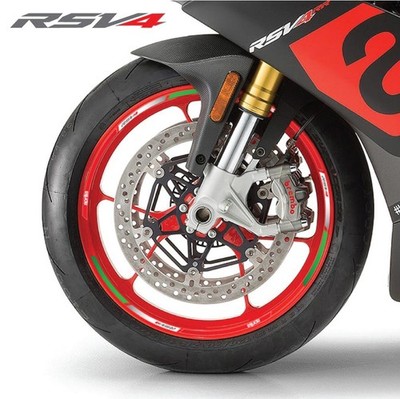 RSV4 aprilia factory Tricolore motorcycle wheel decals rim stickers stripes RSV