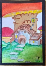 ACEO Original Watercolor Painting 2.5x3.5
