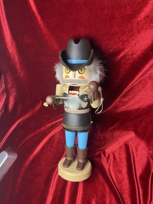 Nutcracker Cowgirl Cow Girl Germany 12 Vtg Original Erzgebirge Hand Made Wooden