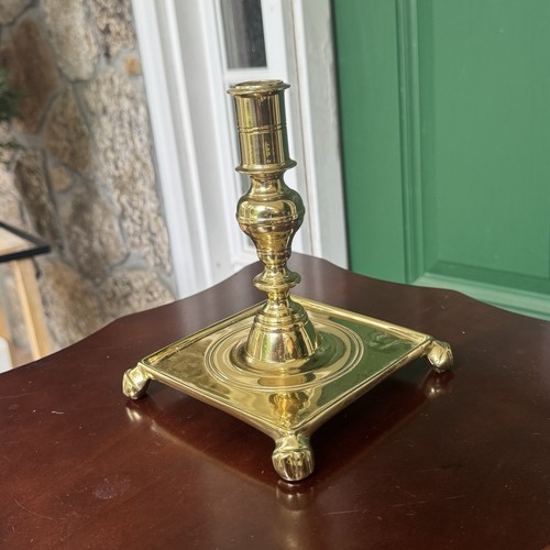 Vintage William & Mary Solid Brass Candle Stick Holder Reproduction Colonial - Picture 2 of 8