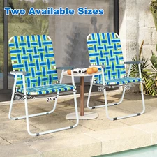 Patio Lawn Webbed Folding Chair Set of 1-4 Outdoor Beach Portable Camping