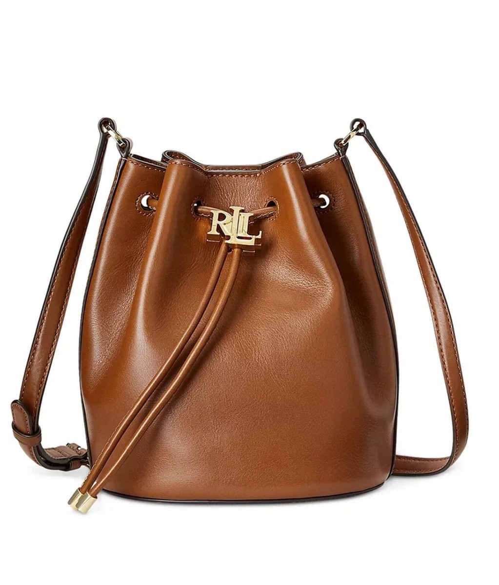 LAUREN Ralph Lauren Leather Medium Andie Drawstring Bucket Bag