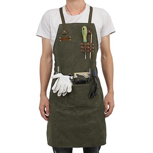 Dark Green Waterproof Work Shop Apron Men Heavy Duty Waxed Dark Green Waterproof Work Shop Apron Men Heavy Duty Waxed