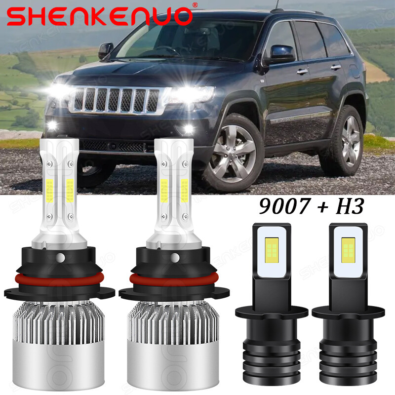 For Jeep Grand Cherokee 1993 1996 1997 1998 LED Headlight Fog
