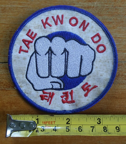 Vintage TAE KWON DO Uniform Karate GI Martial Arts Sew On PATCH - Picture 10 of 13
