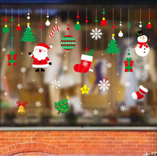 Merry Christmas Removable Tree Santa Claus Shop Window Wall Stickers Decor USA