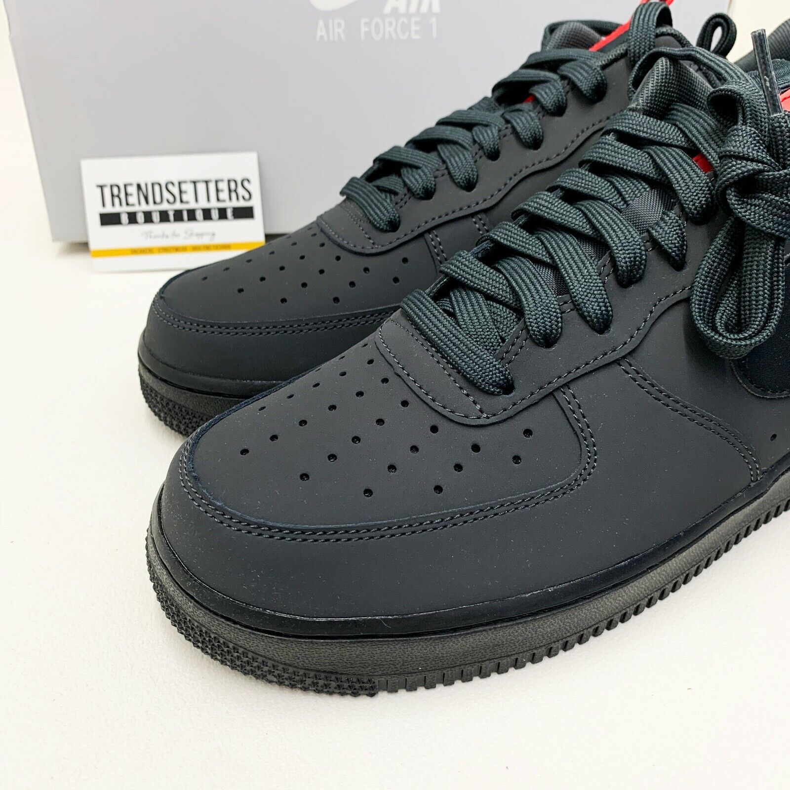 NIKE FORCE 1 07 US UK 6.5-12 BLACK RED GREY ANTHRACITE MENS SIZE | eBay