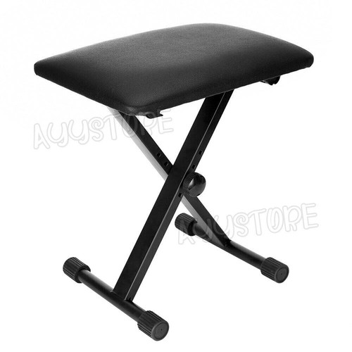 Adjustable Music Keyboard Stand Portable Piano Stool Seat Folding Bench Chair OZ - Picture 2 of 9