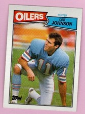 1987 Topps Football #311 Lee Johnson Houston Oilers Punter