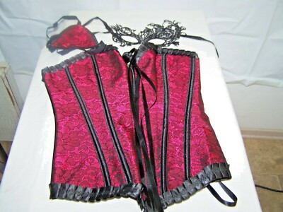 Women's sexy Corset Red Small Body Shaper Slimming Wrap Belt Waist W/ G string