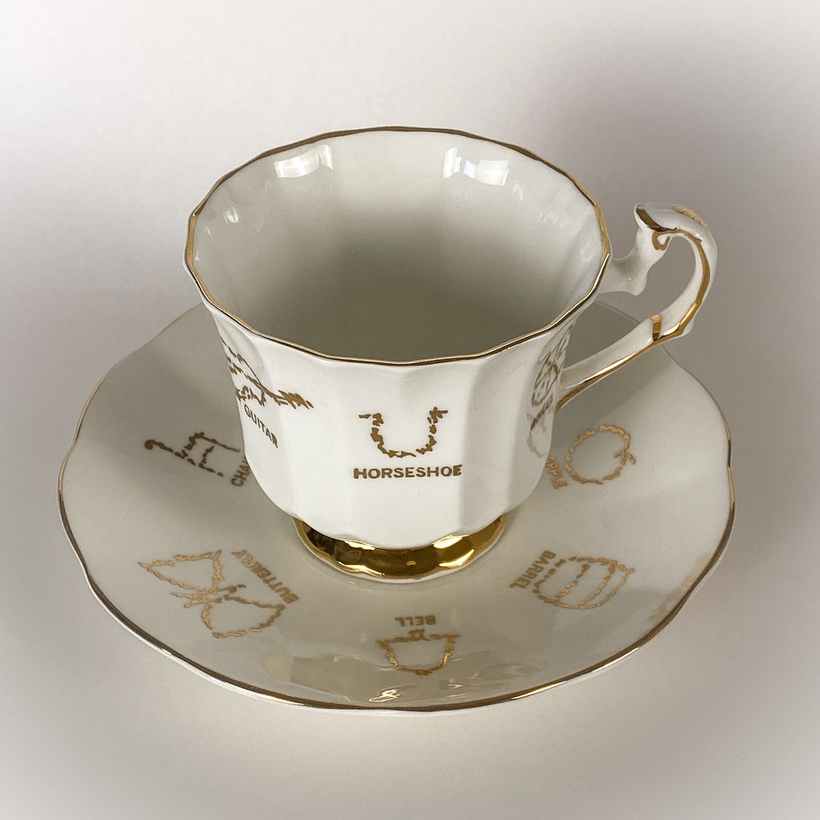 Vintage ‘60s Taylor Kent Cup Saucer Red Rose Tea “Cup of Fortune