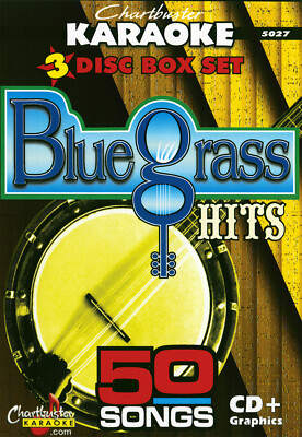 CHARTBUSTER KARAOKE 50 Song CD+G 3-disc BOX SET Greatest Songs of BLUEGRASS NEW!