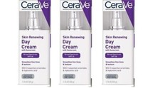 BL  Cerave Skin Renewing Day Cream With Sunscreen Spf 30 1.76oz THREE PACK