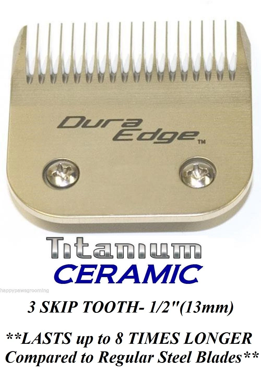 PRO Edge PET GROOMING TITANIUM CERAMIC 3 SKIP BLADE*Oster A5,Andis AGC,Wahl KM10