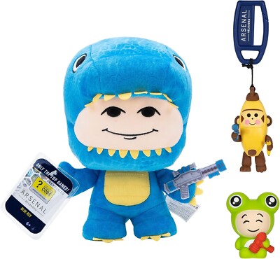 DevSeries Arsenal Blue Rex Plush, Froggy Squooshems, and Monky Hanger