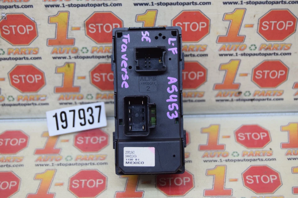 Chevrolet Traverse 2009-2017 lado del conductor maestro interruptor de ventana de puerta eléctrica OEM Foto 3 de 4