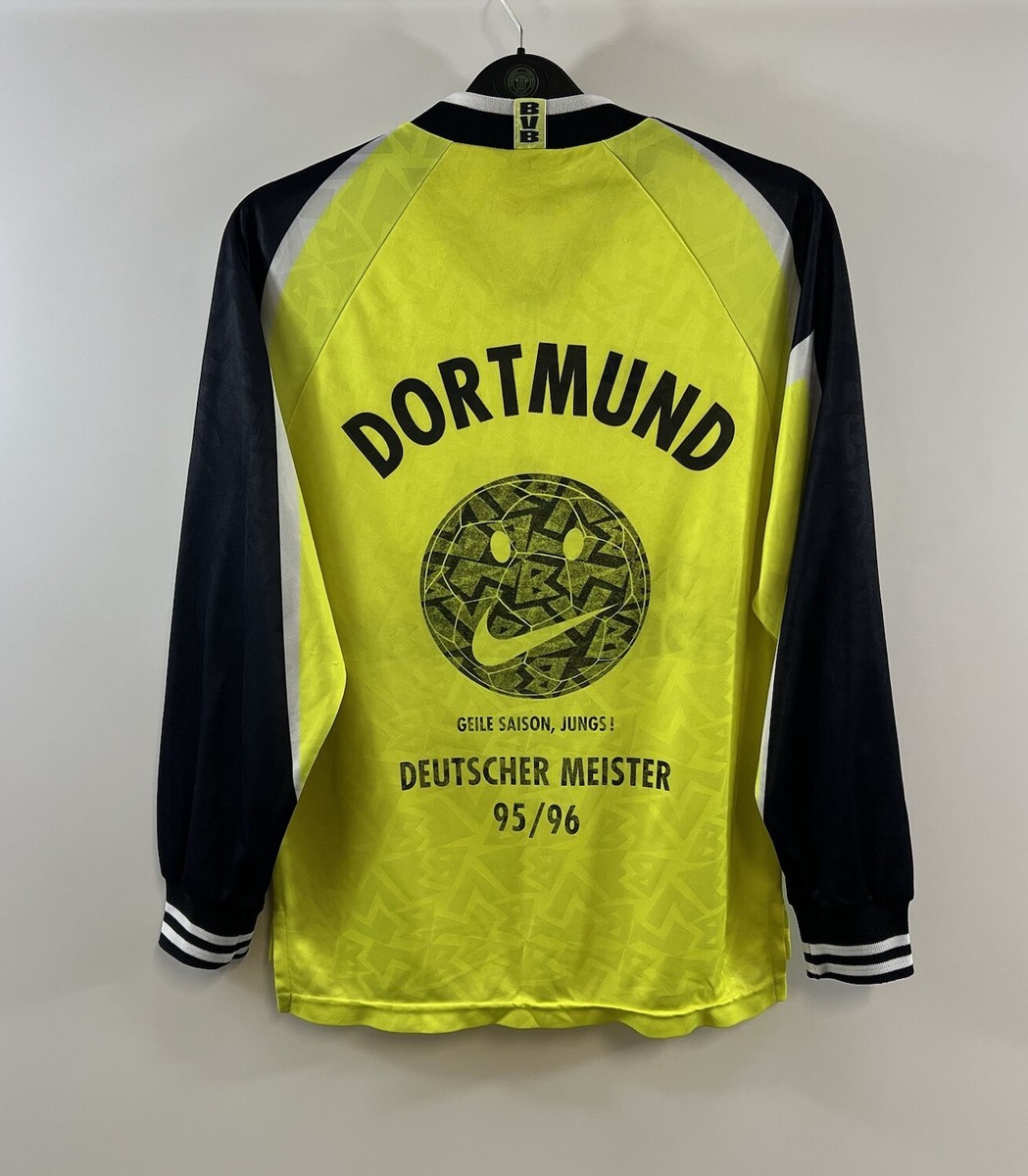 Borussia Dortmund Deutscher Meister L/S Home Football Shirt 1995