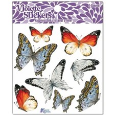 Violette Stickers - Mountain Butterflies - 2 Butterfly Sticker Sheets - Crafts