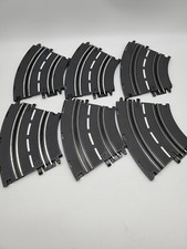 Vintage ARTIN 1/43 Slot Car Track 2 Lane Curve Track 6 PIECES White Lined