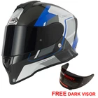 Vcan V151 Pulsar Blue Free Dark Visor