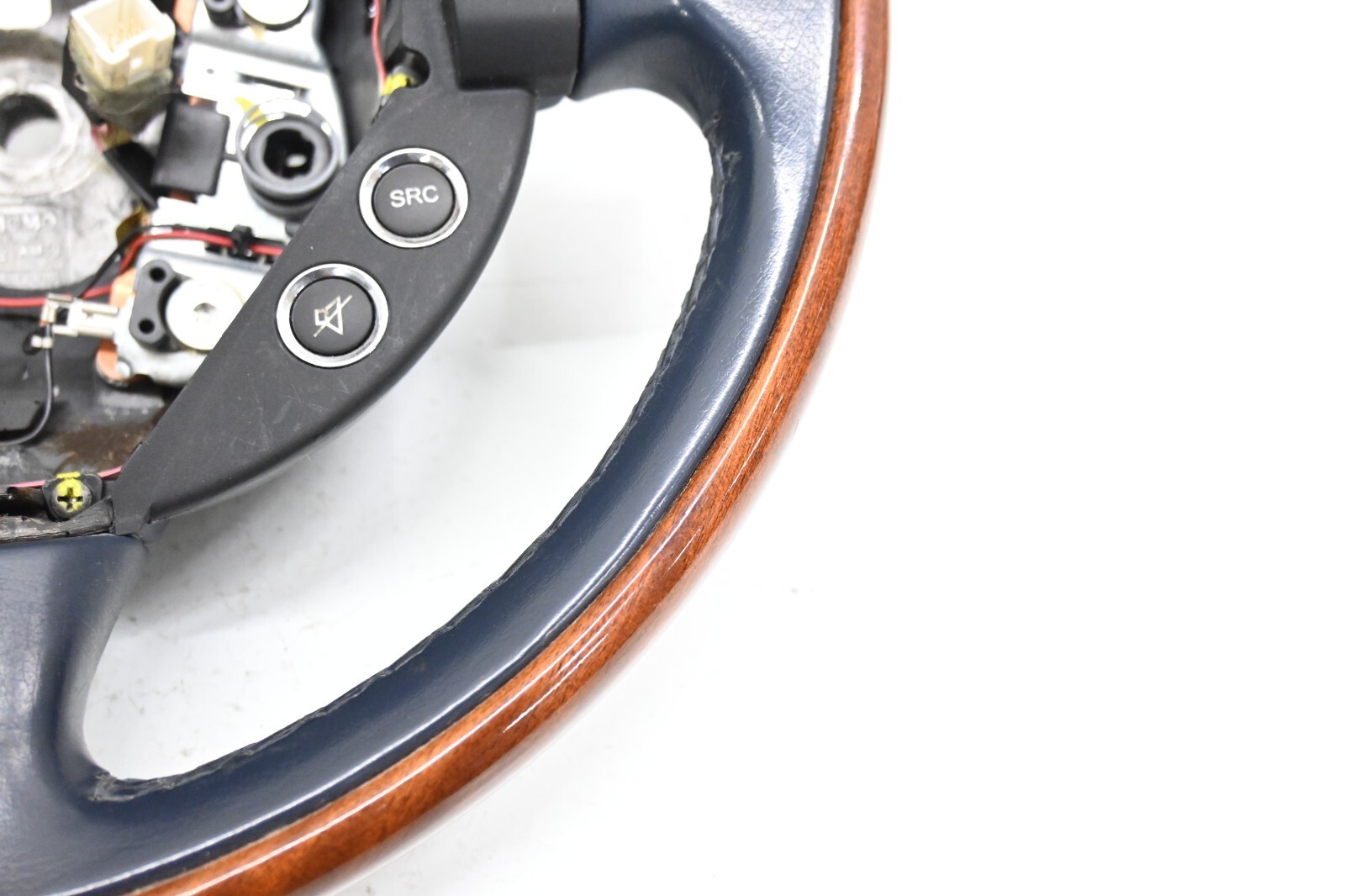 ⭐ 03-13 Maserati Quattroporte Blue Leather Steering Wheel Wood Trim 31k Oem