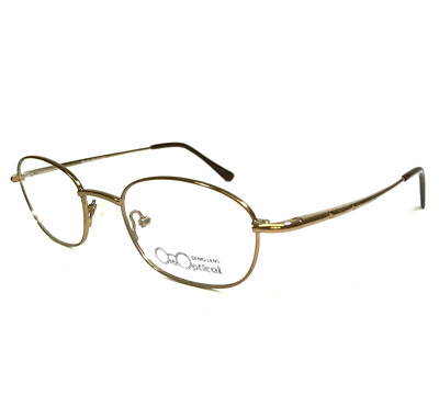 Ora Optical Eyeglasses Frames VISTA-122 Brown Gold Oval Full Rim 49-20-140