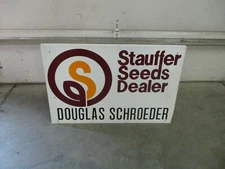 Stauffer Seeds Double Sided Dealer Metal Sign Embossed Syngenta NK 36"x24" OFF 