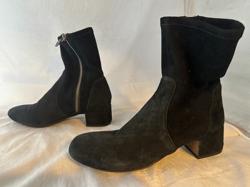 Gentle Souls by Kenneth Cole Elaine Black Suede Ankle Boots, Women Size 6.5 - Picture 3 of 8