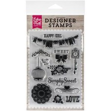 Echo Park Clear Acrylic Stamps Simply Sweet - NEW